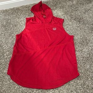 Large workout tank with hood